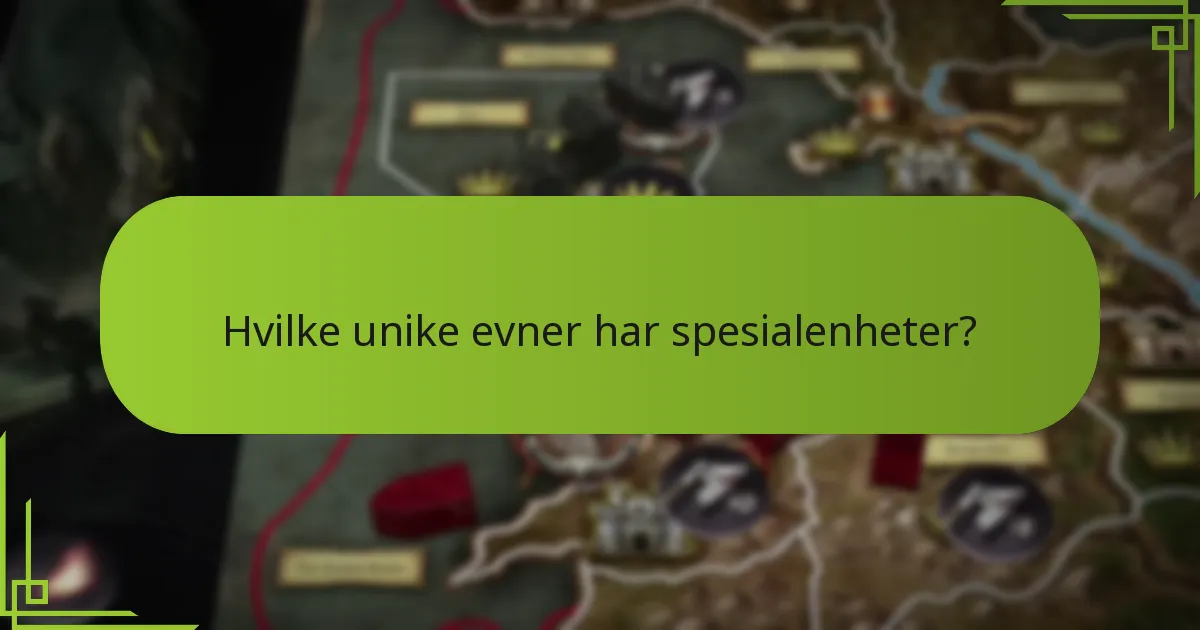 Hvilke strategier kan brukes med spesialenheter?